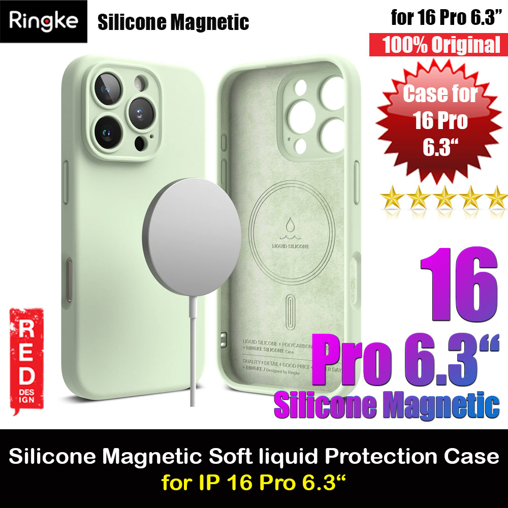 Picture of Ringke Silicone Magnetic Drop Protection Case for iPhone 16 Pro 6.3 (Soft Mint) Apple iPhone 16 Pro 6.3- Apple iPhone 16 Pro 6.3 Cases, Apple iPhone 16 Pro 6.3 Covers, iPad Cases and a wide selection of Apple iPhone 16 Pro 6.3 Accessories in Malaysia, Sabah, Sarawak and Singapore 