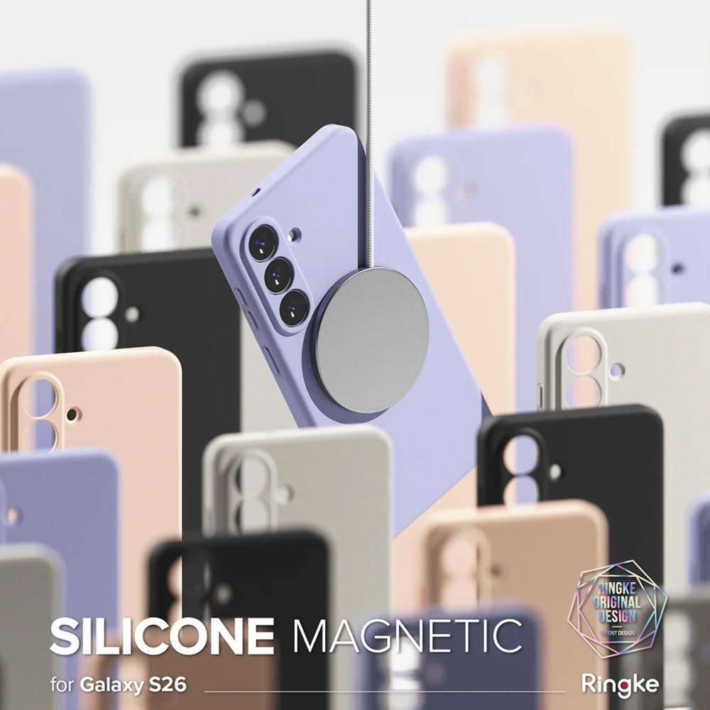 Picture of Samsung Galaxy S26 Case | Ringke Silicone Magnetic Soft Protection Case for Samsung Galaxy S26 (Lavender)