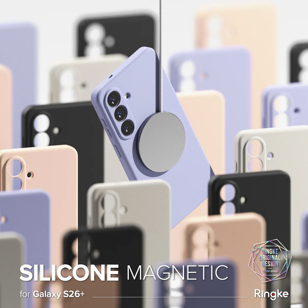 Picture of Samsung Galaxy S26 Plus Case | Ringke Silicone Magnetic Soft Protection Case for Samsung Galaxy S26 Plus (Stone)
