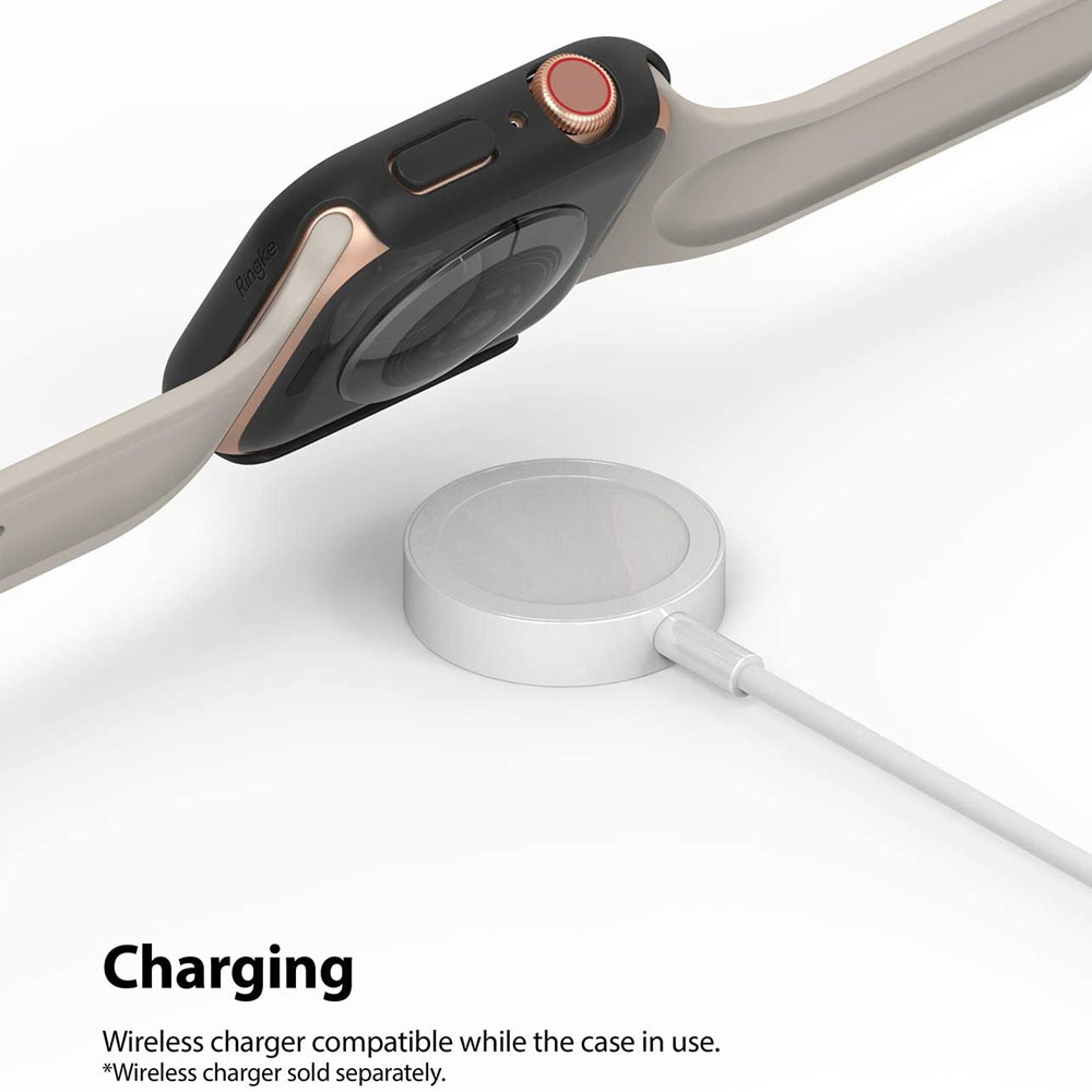 Picture of Apple Watch 40mm Case | Ringke Slim Perfect Fit Case for Apple Watch Series 4 5 6 SE 40mm  (2 PACK with Clear and Black)