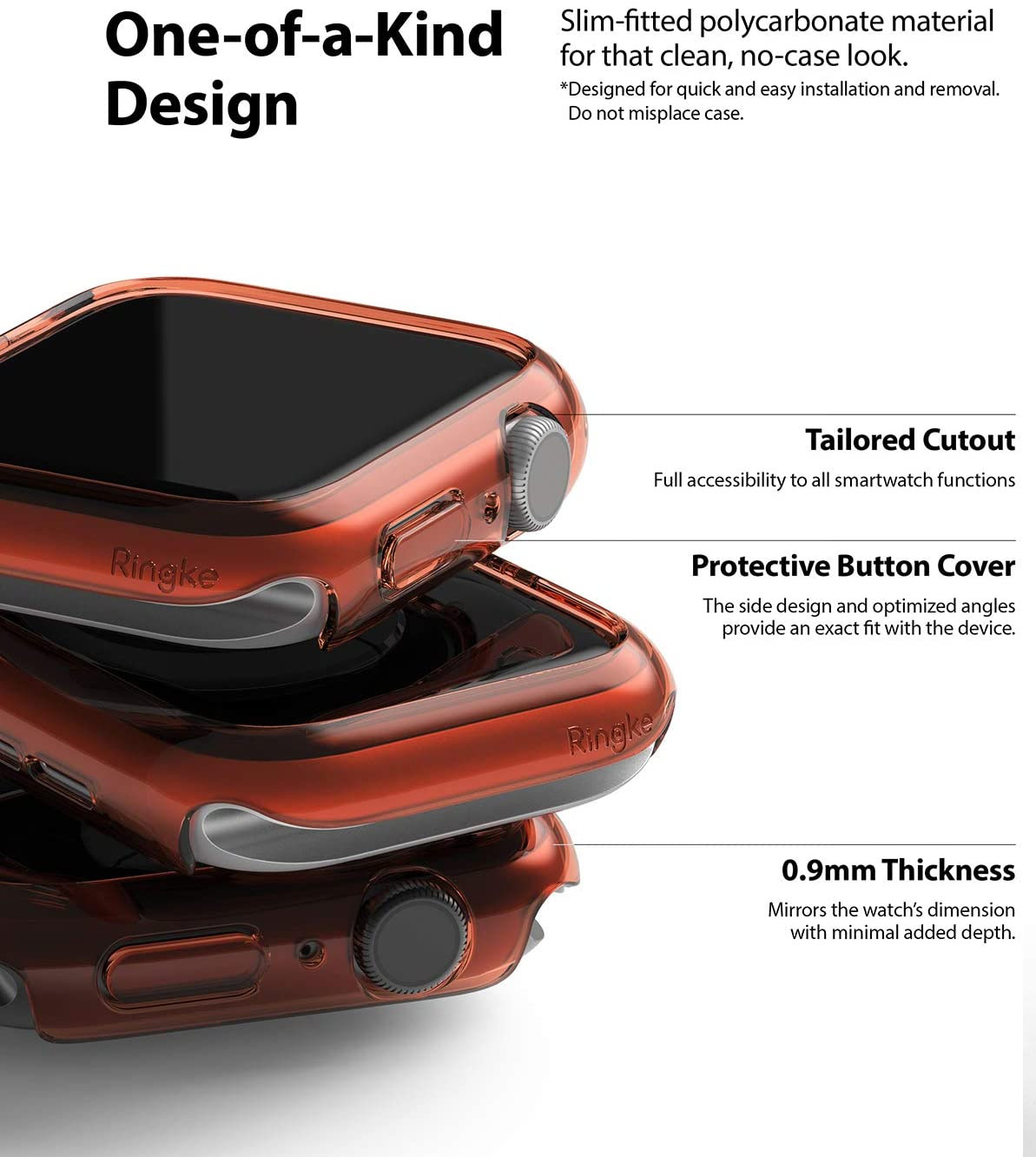 Picture of Apple Watch 40mm Case | Ringke Slim Perfect Fit Case for Apple Watch Series 4 5 6 SE 40mm  (2 PACK with Clear and Cloral)