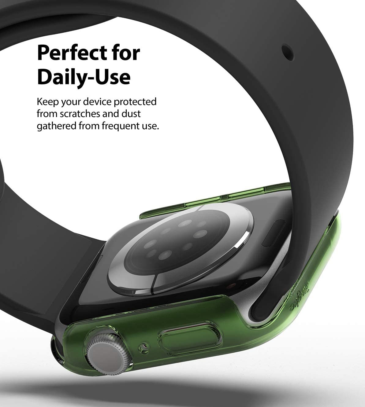 Picture of Apple Watch 40mm Case | Ringke Slim Perfect Fit Case for Apple Watch Series 4 5 6 SE 40mm  (2 PACK with Clear and Olive Green)