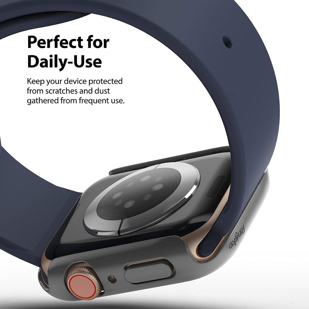 Picture of Apple Watch 44mm Case | Ringke Slim Perfect Fit Case for Apple Watch Series 4 5 6 SE 44mm  (2 PACK with Clear and Dark Gray)