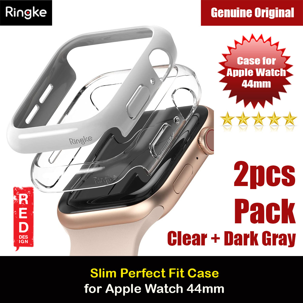 Picture of Ringke Slim Perfect Fit Case for Apple Watch Series 4 5 6 SE 44mm  (2 PACK with Clear and Light Gray) iPhone Cases - iPhone 5S Cases Malaysia, iPhone SE Cases Malaysia,iPhone 7 Plus Cases Malaysia, iPad Mini Cases Malaysia,Galaxy S8 Plus Case Malaysia, New iPad Air, iPad Pro Cases and a wide selection of Accessories in Malaysia, Sabah, Sarawak and Singapore. 