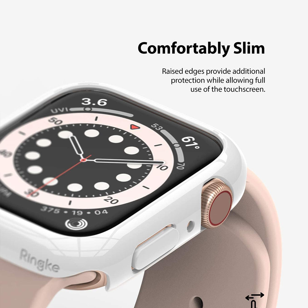 Picture of Apple Watch 40mm Case | Ringke Slim Perfect Fit Case for Apple Watch Series 4 5 6 SE 40mm  (2 PACK with Clear and Chrome Rose Gold)