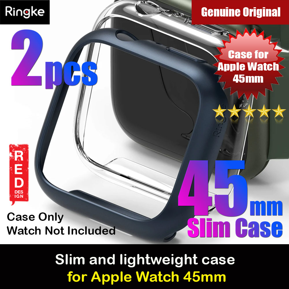 Picture of Ringke Slim Perfect Fit Case for Apple Watch Series 7 8 9 45mm  (2 PACK Clear and Metallic Blue) iPhone Cases - iPhone 5S Cases Malaysia, iPhone SE Cases Malaysia,iPhone 7 Plus Cases Malaysia, iPad Mini Cases Malaysia,Galaxy S8 Plus Case Malaysia, New iPad Air, iPad Pro Cases and a wide selection of Accessories in Malaysia, Sabah, Sarawak and Singapore. 