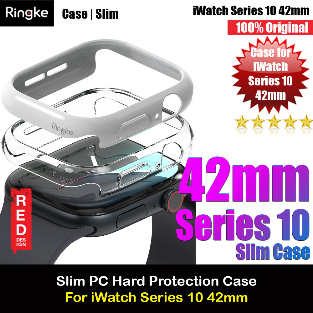 Picture of Ringke Slim Case Durable Protection PC Case for Apple Watch Series 10 42mm (Clear and Light Gray) Apple Watch 10 42mm- Apple Watch 10 42mm Cases, Apple Watch 10 42mm Covers, iPad Cases and a wide selection of Apple Watch 10 42mm Accessories in Malaysia, Sabah, Sarawak and Singapore 