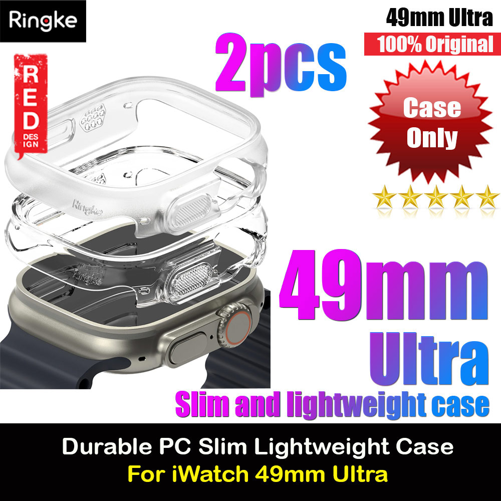 Picture of Ringke Slim and Lightweight Hard Case for Apple Watch Series 8 49mm Ultra (2 PACK with Clear and Alpine Clear) Apple Watch 49mm	Ultra- Apple Watch 49mm	Ultra Cases, Apple Watch 49mm	Ultra Covers, iPad Cases and a wide selection of Apple Watch 49mm	Ultra Accessories in Malaysia, Sabah, Sarawak and Singapore 