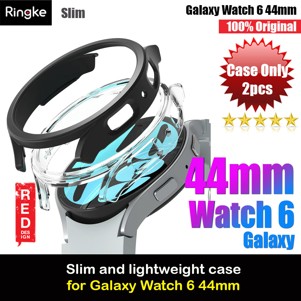 Picture of Ringke Slim Case Durable Protection PC Case for Samsung Galaxy Watch 6 Series 44mm (Clear and Matte Black) Samsung Galaxy Watch 6 44mm- Samsung Galaxy Watch 6 44mm Cases, Samsung Galaxy Watch 6 44mm Covers, iPad Cases and a wide selection of Samsung Galaxy Watch 6 44mm Accessories in Malaysia, Sabah, Sarawak and Singapore 