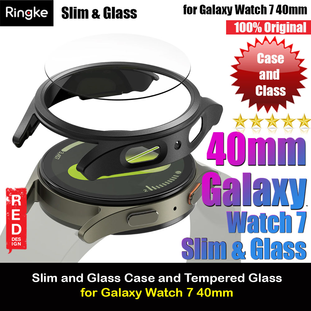 Picture of Ringke Slim Case and Tempered Glass Screen Protector for Samsung Galaxy Watch 7 40mm ( Titanium Black) Samsung Galaxy Watch 7 40mm- Samsung Galaxy Watch 7 40mm Cases, Samsung Galaxy Watch 7 40mm Covers, iPad Cases and a wide selection of Samsung Galaxy Watch 7 40mm Accessories in Malaysia, Sabah, Sarawak and Singapore 