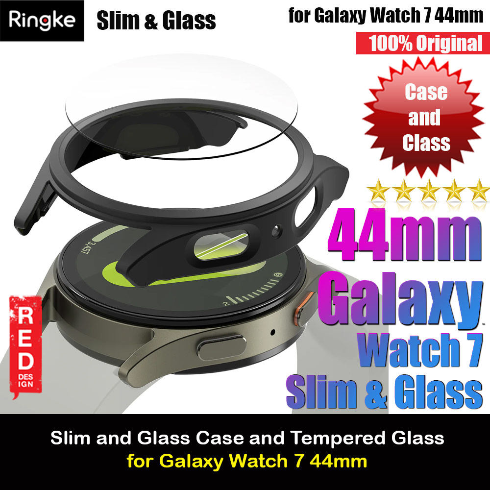 Picture of Ringke Slim Case and Tempered Glass Screen Protector for Samsung Galaxy Watch 7 44mm (Matte Black) Samsung Galaxy Watch 7 44mm- Samsung Galaxy Watch 7 44mm Cases, Samsung Galaxy Watch 7 44mm Covers, iPad Cases and a wide selection of Samsung Galaxy Watch 7 44mm Accessories in Malaysia, Sabah, Sarawak and Singapore 