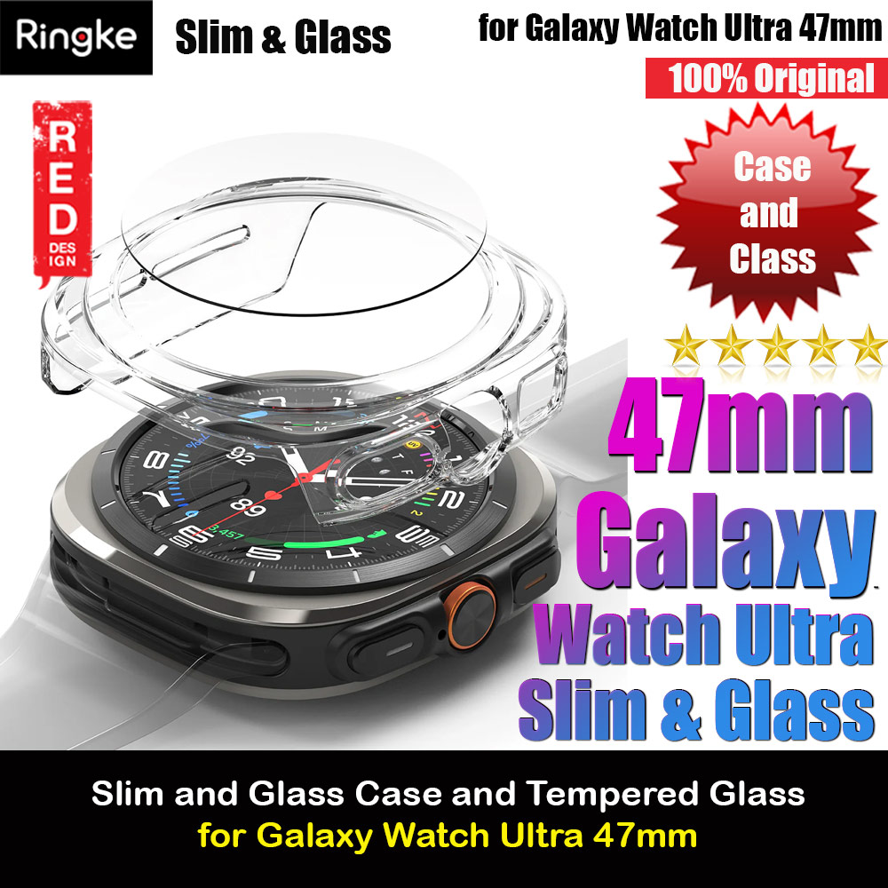 Picture of Ringke Slim Case and Tempered Glass Screen Protector for Samsung Galaxy Watch Ultra 47mm (Clear) Samsung Galaxy Watch Ultra 47mm- Samsung Galaxy Watch Ultra 47mm Cases, Samsung Galaxy Watch Ultra 47mm Covers, iPad Cases and a wide selection of Samsung Galaxy Watch Ultra 47mm Accessories in Malaysia, Sabah, Sarawak and Singapore 