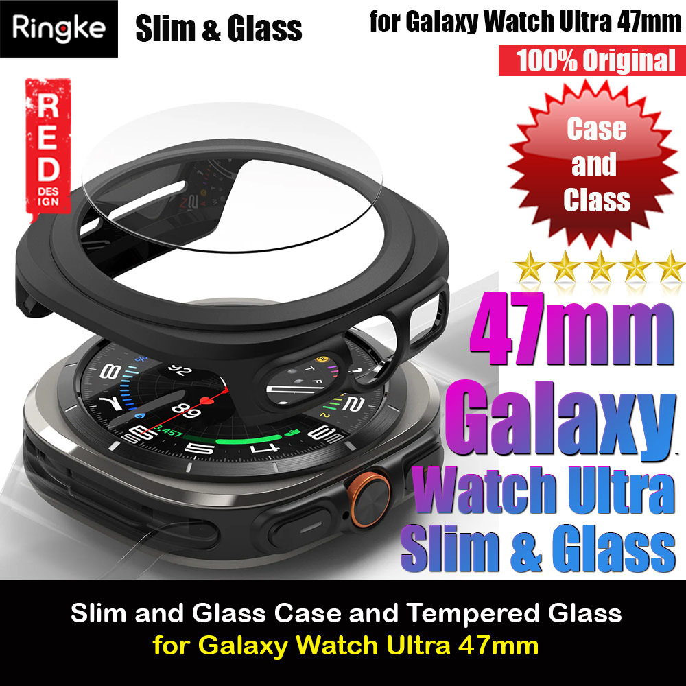 Picture of Ringke Slim Case and Tempered Glass Screen Protector for Samsung Galaxy Watch Ultra 47mm (Matte Black) Samsung Galaxy Watch Ultra 47mm- Samsung Galaxy Watch Ultra 47mm Cases, Samsung Galaxy Watch Ultra 47mm Covers, iPad Cases and a wide selection of Samsung Galaxy Watch Ultra 47mm Accessories in Malaysia, Sabah, Sarawak and Singapore 