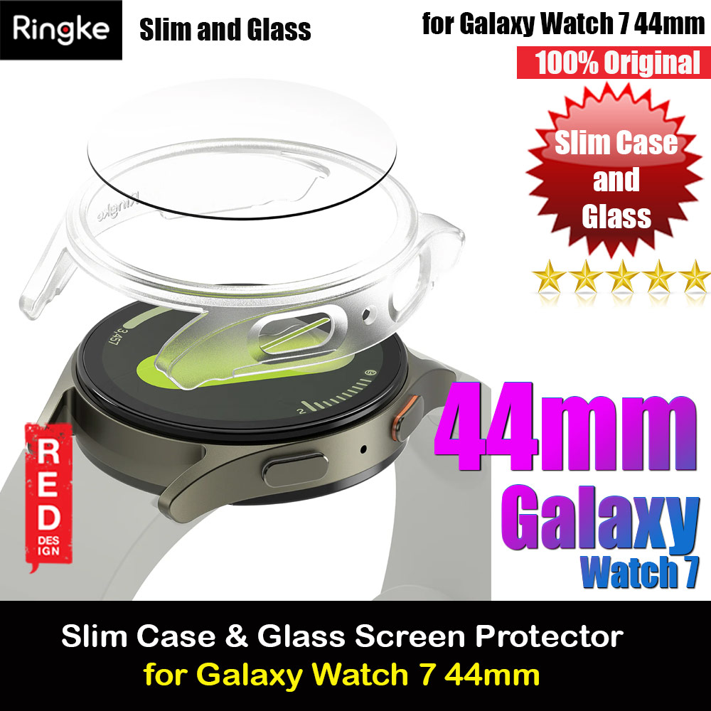 Picture of Ringke Slim Case and Tempered Glass Screen Protector for Samsung Galaxy Watch 7 44mm (Alpine Clear) Samsung Galaxy Watch 7 44mm- Samsung Galaxy Watch 7 44mm Cases, Samsung Galaxy Watch 7 44mm Covers, iPad Cases and a wide selection of Samsung Galaxy Watch 7 44mm Accessories in Malaysia, Sabah, Sarawak and Singapore 