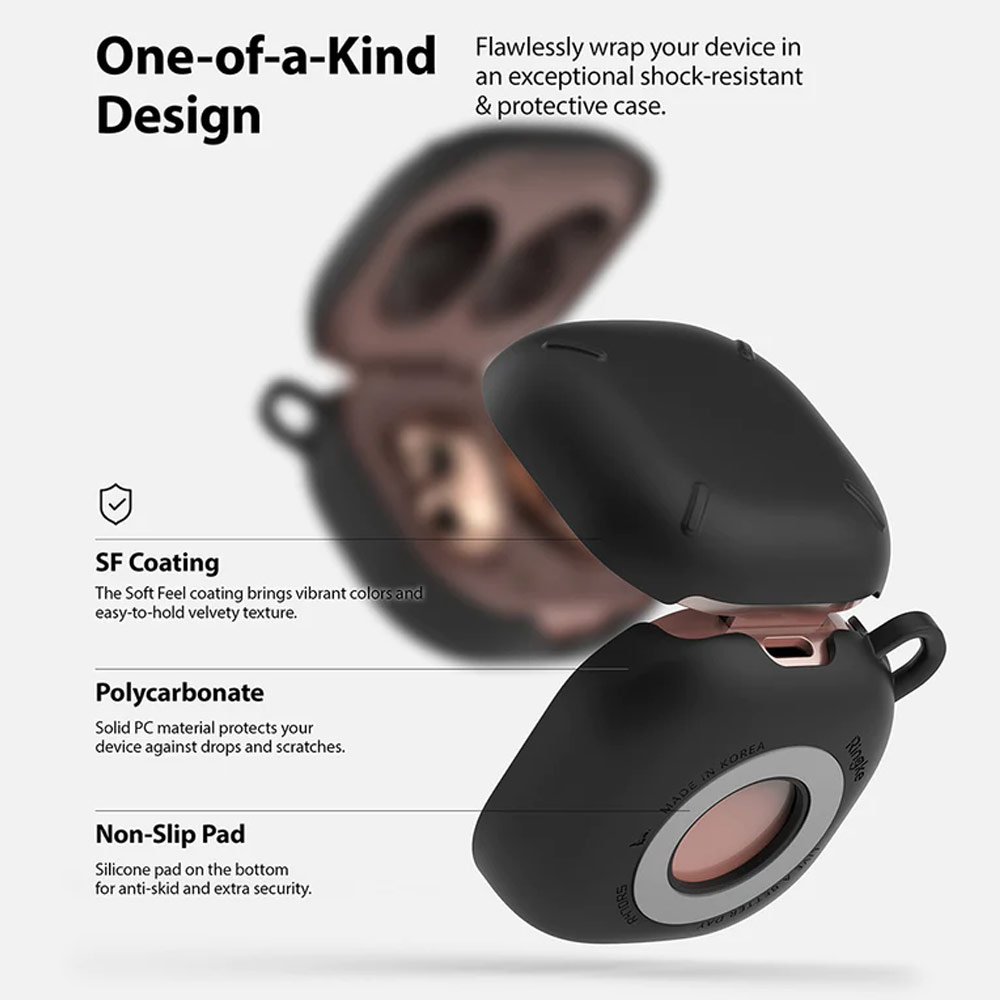 Picture of Samsung Galaxy Buds 2 Pro | Buds 2 | Buds Pro | Buds Live Case | Ringke Slim X Hard Case for Galaxy Buds 2 Pro Buds 2 Pro Live Case (Matte Black)