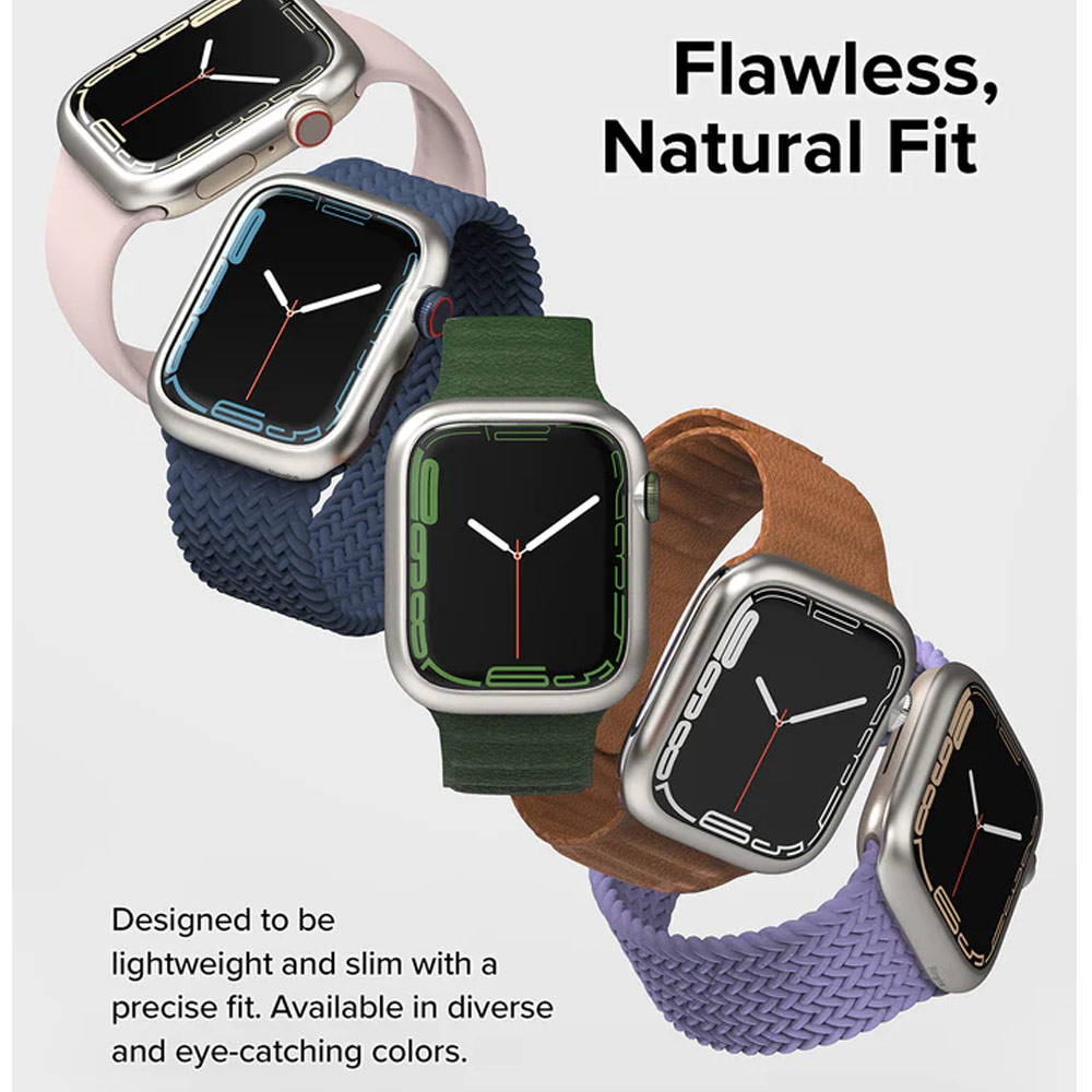 Picture of Apple Watch 45mm  | Ringke Adhesive Stainless Steel  Bezel Styling for Apple Watch Series 7 8 9 45mm  (Titanium)
