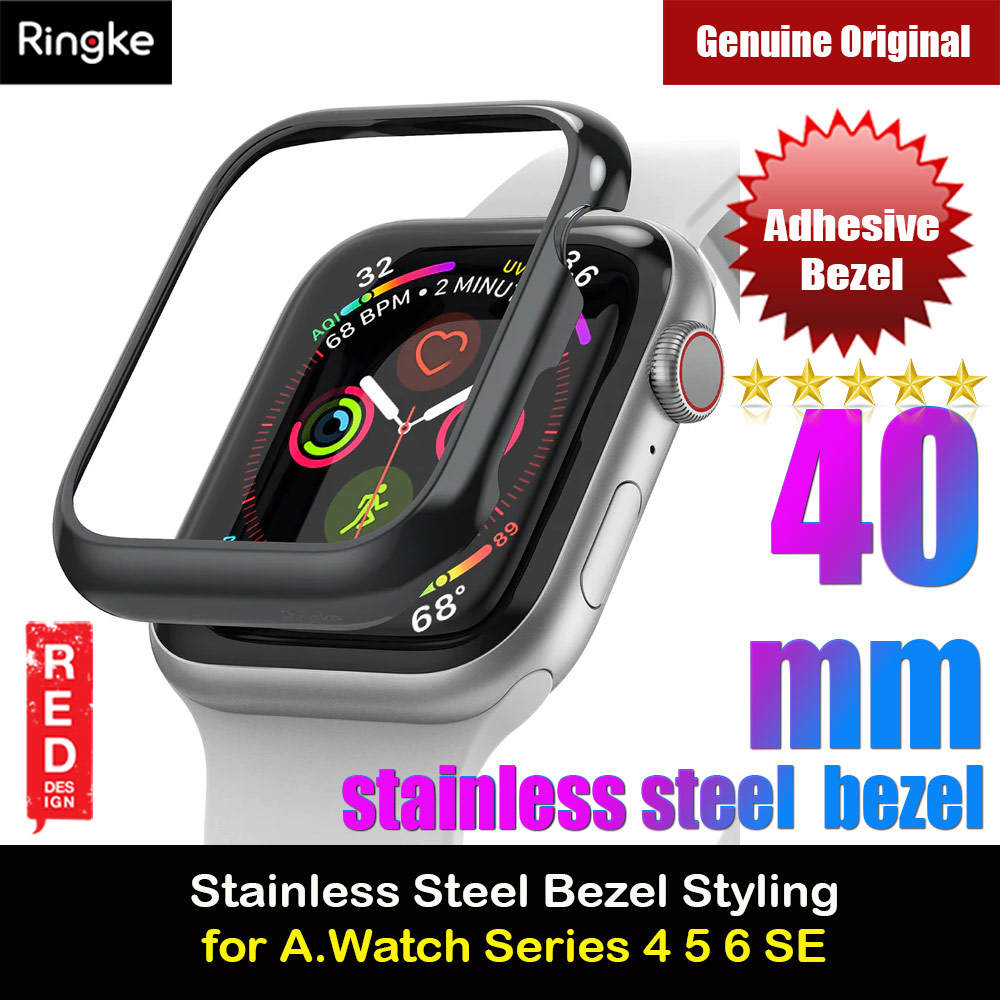 Picture of Ringke Adhesive Stainless Steel  Bezel Styling for Apple Watch Series 4 5 6 SE 40mm (Graphite) Apple Watch 40mm- Apple Watch 40mm Cases, Apple Watch 40mm Covers, iPad Cases and a wide selection of Apple Watch 40mm Accessories in Malaysia, Sabah, Sarawak and Singapore 