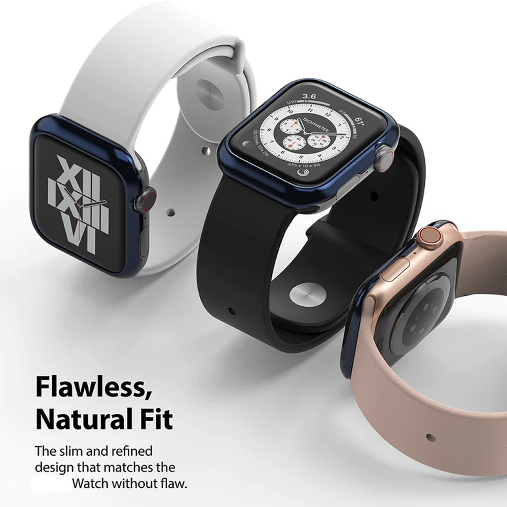 Picture of Apple Watch 40mm | Ringke Adhesive Stainless Steel Bezel Styling for Apple Watch Series 4 5 6 SE 40mm (Deep Blue)