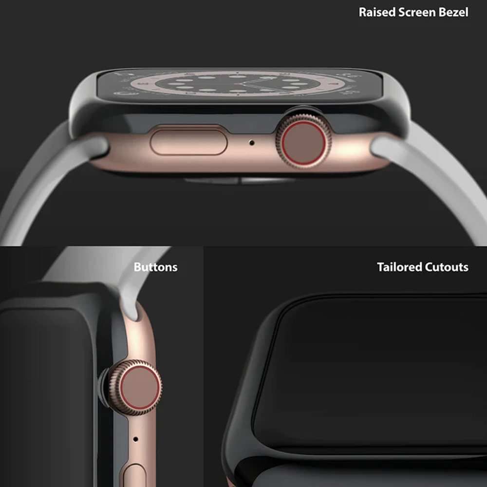 Picture of Apple Watch 40mm  | Ringke Adhesive Stainless Steel  Bezel Styling for Apple Watch Series 4 5 6 SE 40mm (Graphite)