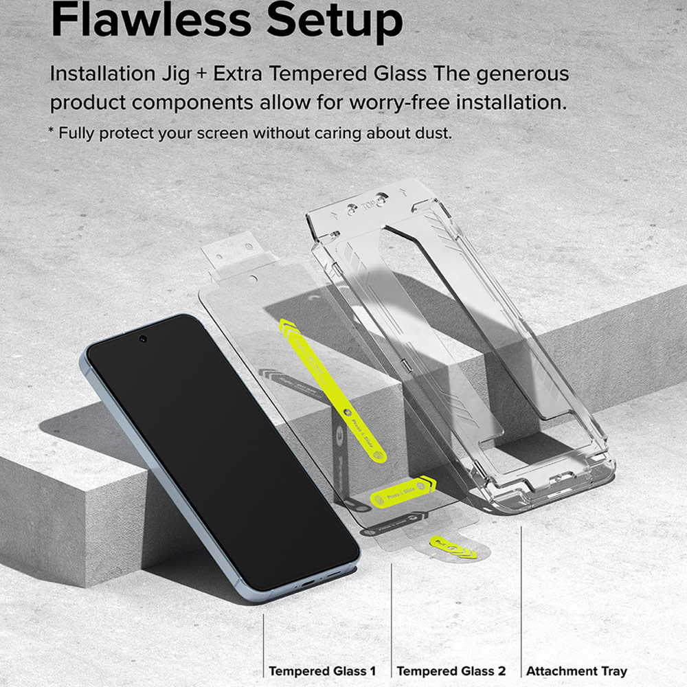 Picture of Samsung Galaxy A55 Screen Protector | Ringke Easy Slide Tempered Glass Screen Protector for Samsung Galaxy A55 (Clear) 2pcs