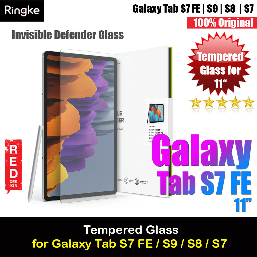 Picture of Ringke Invisible Defender Glass Tempered Glass Screen Protector for Galaxy Tab S7 FE S9 S8 S7 (Clear) Samsung Galaxy Tab S7- Samsung Galaxy Tab S7 Cases, Samsung Galaxy Tab S7 Covers, iPad Cases and a wide selection of Samsung Galaxy Tab S7 Accessories in Malaysia, Sabah, Sarawak and Singapore 