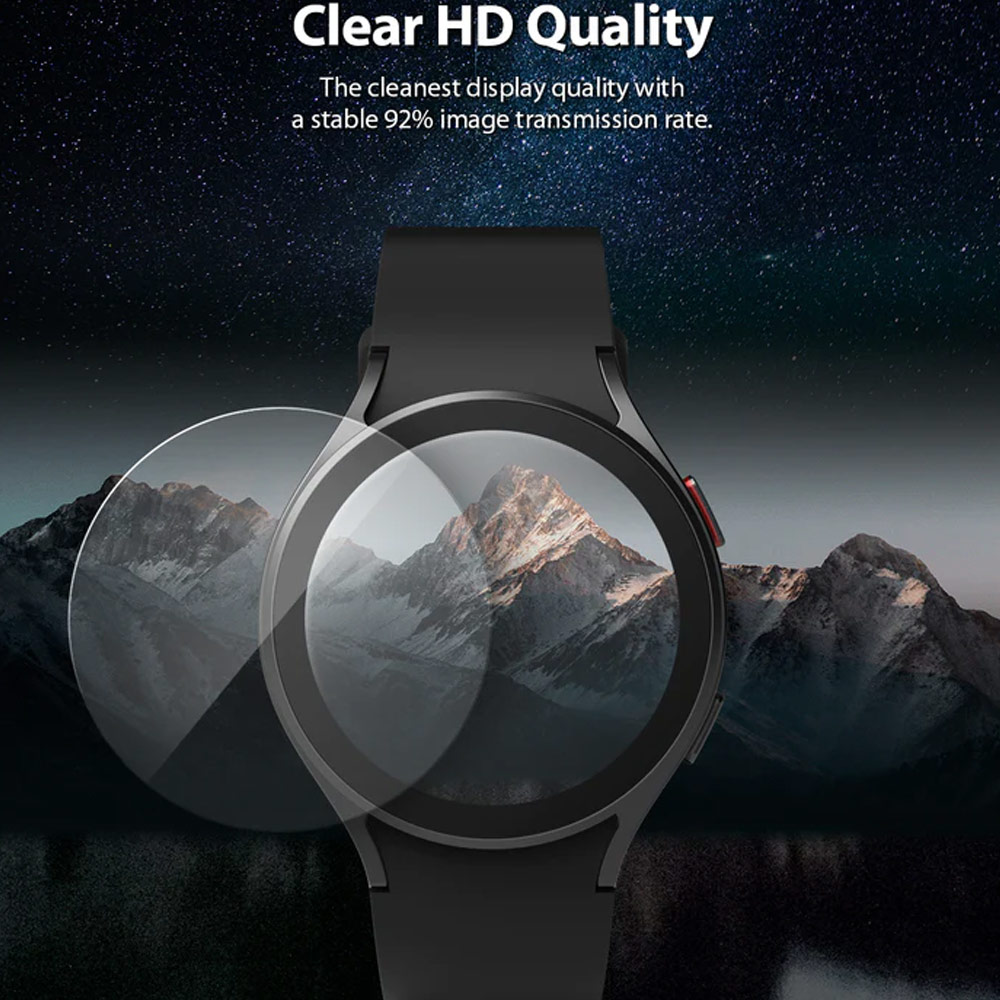 Picture of Samsung Galaxy Watch 4 44mm Screen Protector | Ringke Tempered Glass Screen Protector for Galaxy Watch 4 5 44mm (4pcs)