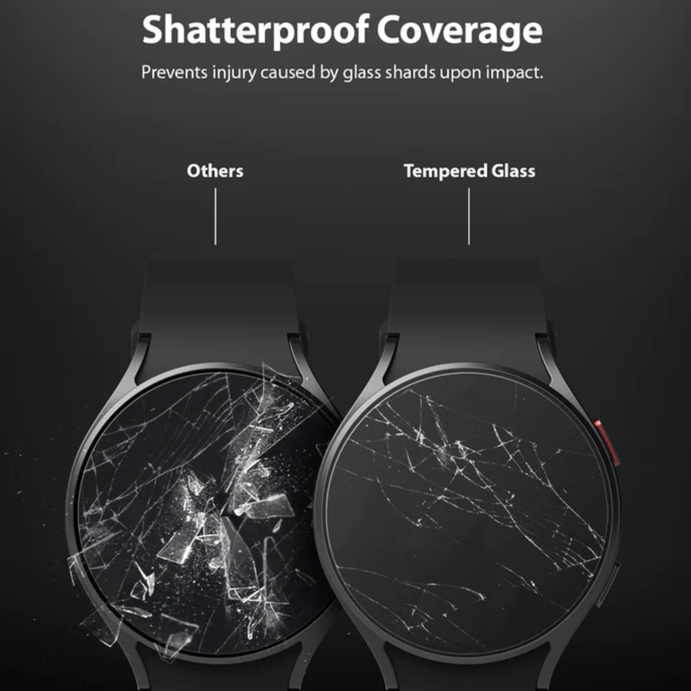 Picture of Samsung Galaxy Watch 4 44mm Screen Protector | Ringke Tempered Glass Screen Protector for Galaxy Watch 4 5 44mm (4pcs)