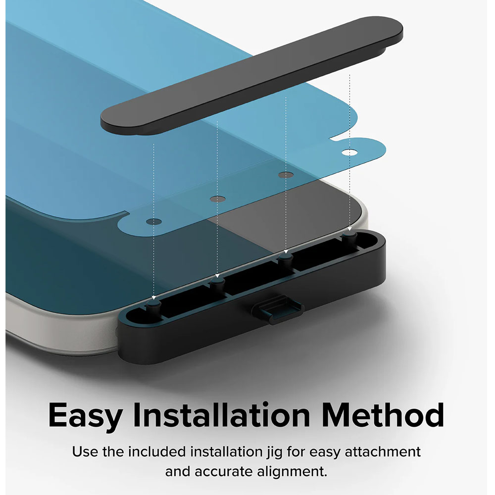 Picture of Nothing Phone 2a Screen Protector | Ringke Tempered Glass Screen Protector with Installation Jig for Nothing Phone 2a (Clear 2pcs Pack)