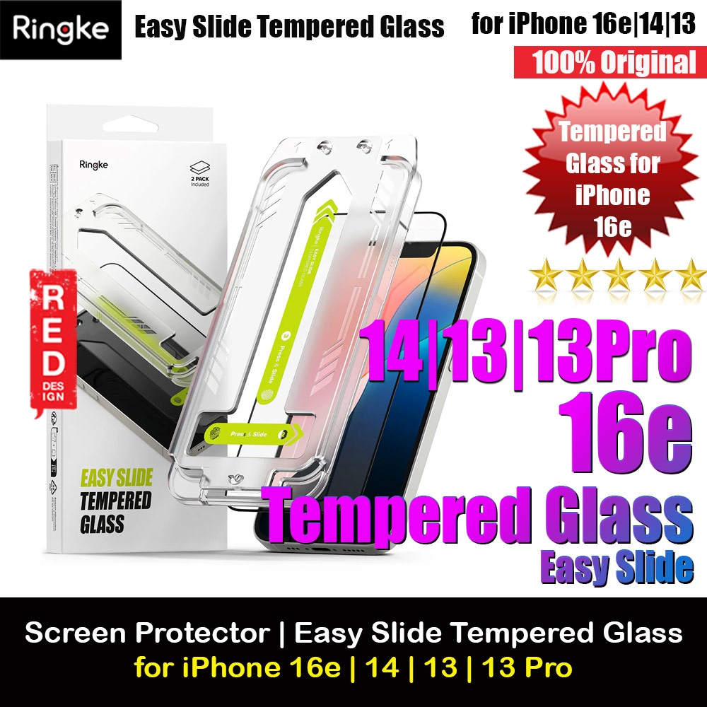 Picture of Ringke Easy Slide Tempered Glass Screen Protector for iPhone 16e 14 13 13 Pro (Clear) 2pcs Apple iPhone 13 6.1- Apple iPhone 13 6.1 Cases, Apple iPhone 13 6.1 Covers, iPad Cases and a wide selection of Apple iPhone 13 6.1 Accessories in Malaysia, Sabah, Sarawak and Singapore 