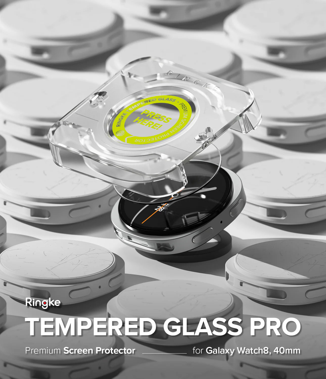 Picture of Samsung Galaxy Watch 8 40mm | Ringke Tempered Glass Pro for Samsung Galaxy Watch 8 40mm (2pcs)