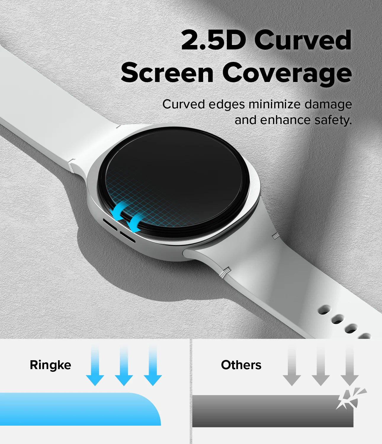 Picture of Samsung Galaxy Watch 8 40mm | Ringke Tempered Glass Pro for Samsung Galaxy Watch 8 40mm (2pcs)