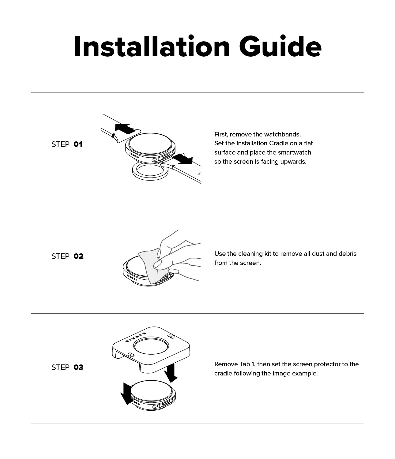 Picture of Samsung Galaxy Watch 8 40mm | Ringke Tempered Glass Pro for Samsung Galaxy Watch 8 40mm (2pcs)
