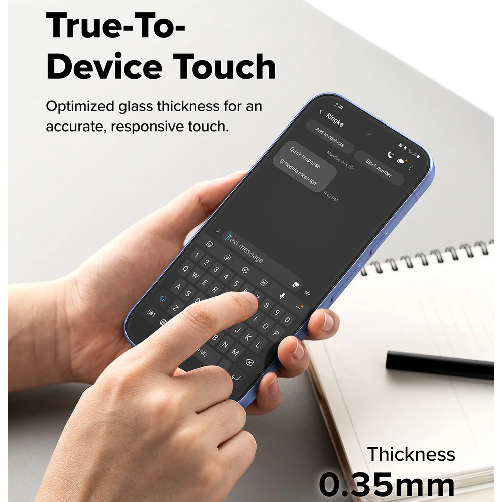 Picture of Google Pixel 10a Screen Protector | Ringke Easy Slide Tempered Glass Screen Protector for Google Pixel 10a (Clear) 2pcs