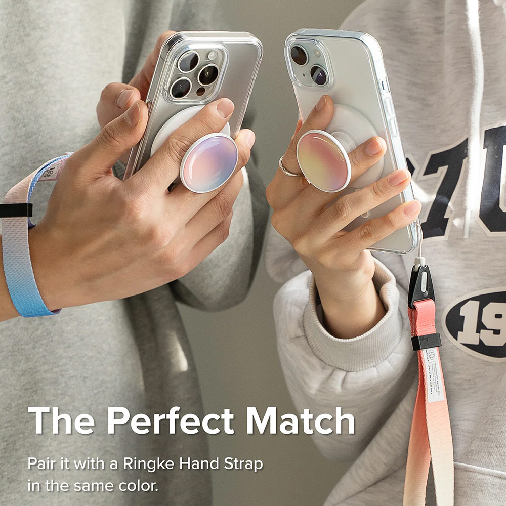 Picture of Ringke Tok Magnetic Grip Stand Holder Popsocket similar Grip Holder (Glossy Aurora)