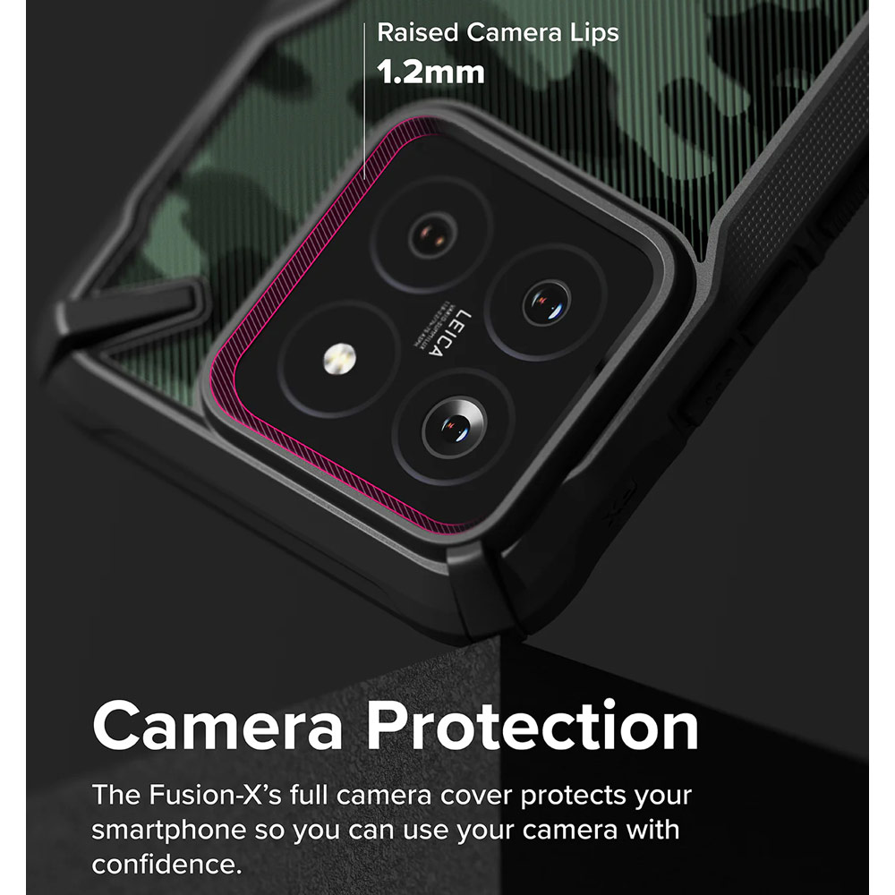 Picture of Xiaomi 14 Case | Ringke Fusion X Drop Protection Case for Xiaomi 14 (Camo Black)