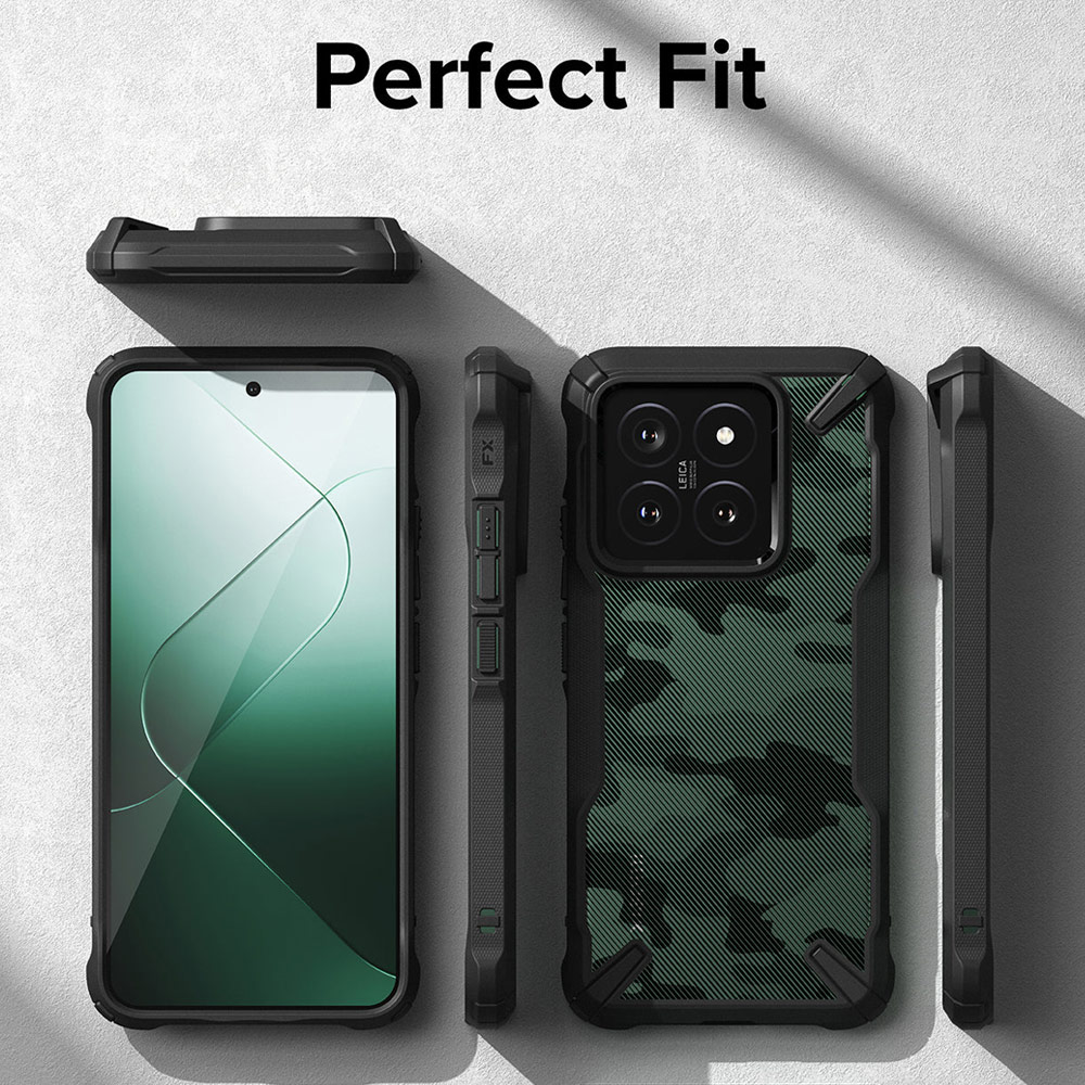 Picture of Xiaomi 14 Case | Ringke Fusion X Drop Protection Case for Xiaomi 14 (Camo Black)