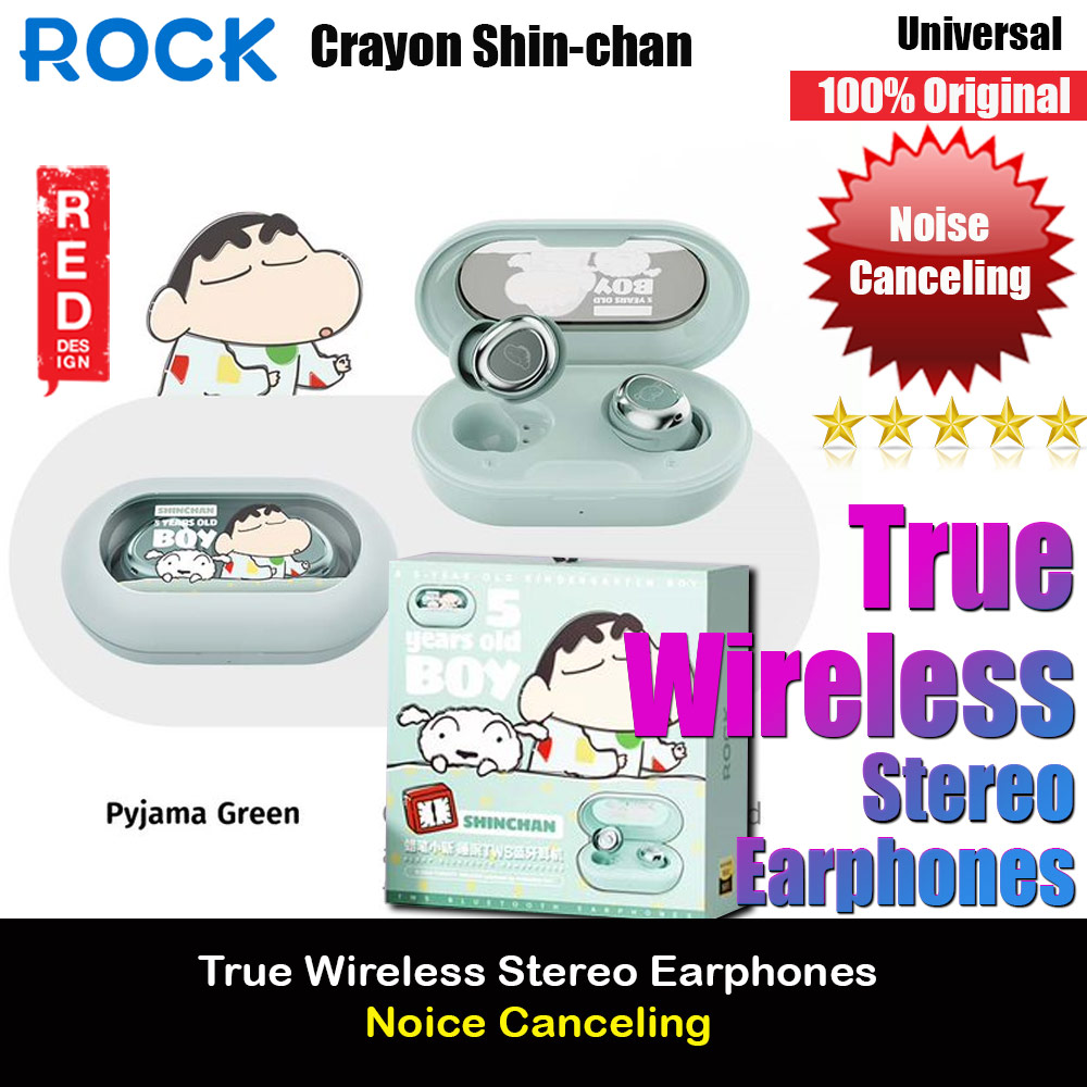 Picture of Rock EB800 TWS Bluetooth Earphones Earphone Music Call Noise Cancellation (Crayon Shin Chan Green) Red Design- Red Design Cases, Red Design Covers, iPad Cases and a wide selection of Red Design Accessories in Malaysia, Sabah, Sarawak and Singapore 