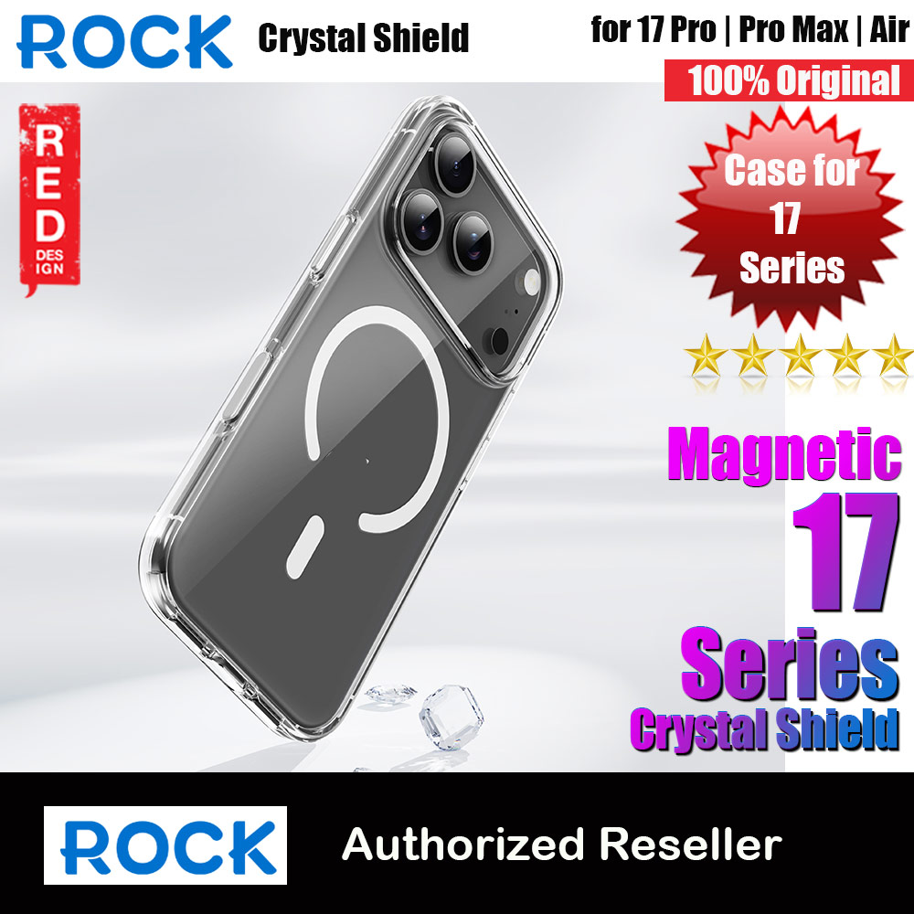Picture of Rock Crystal Shield Magnetic Drop Protection Case for iPhone 17 Pro Max 6.9 (Clear) Apple iPhone 17 Pro Max 6.9- Apple iPhone 17 Pro Max 6.9 Cases, Apple iPhone 17 Pro Max 6.9 Covers, iPad Cases and a wide selection of Apple iPhone 17 Pro Max 6.9 Accessories in Malaysia, Sabah, Sarawak and Singapore 