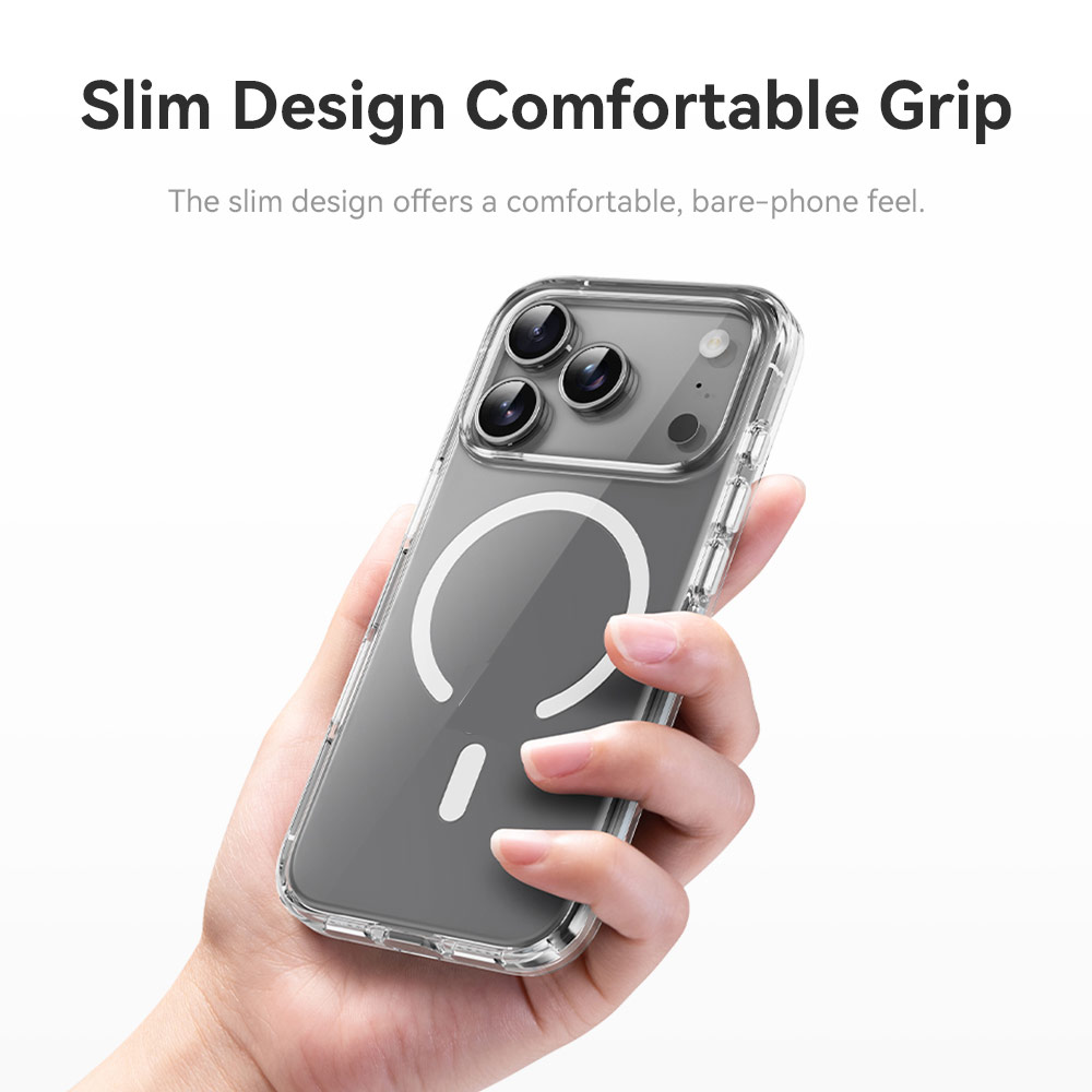 Picture of Apple iPhone 17 6.3 Case | Rock Crystal Shield Magnetic Drop Protection Case for iPhone 17 6.3 (Clear)