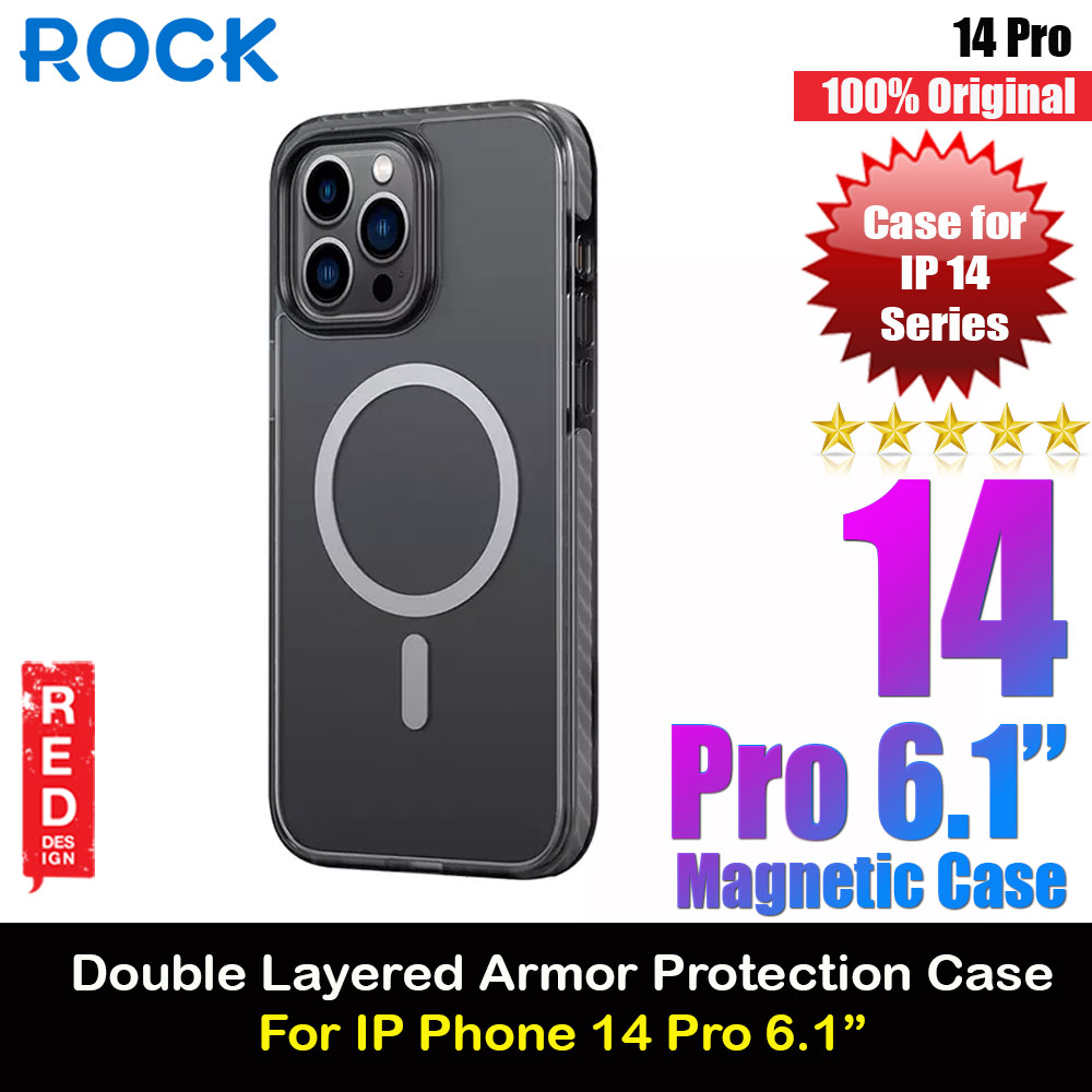 Picture of Rock Double Layered Armor Shield Protection Anti Finger Print Drop Protection Magsafe Compatible Case for iPhone 14 Pro 6.1 (Matte Black) Apple iPhone 14 Pro 6.1- Apple iPhone 14 Pro 6.1 Cases, Apple iPhone 14 Pro 6.1 Covers, iPad Cases and a wide selection of Apple iPhone 14 Pro 6.1 Accessories in Malaysia, Sabah, Sarawak and Singapore 