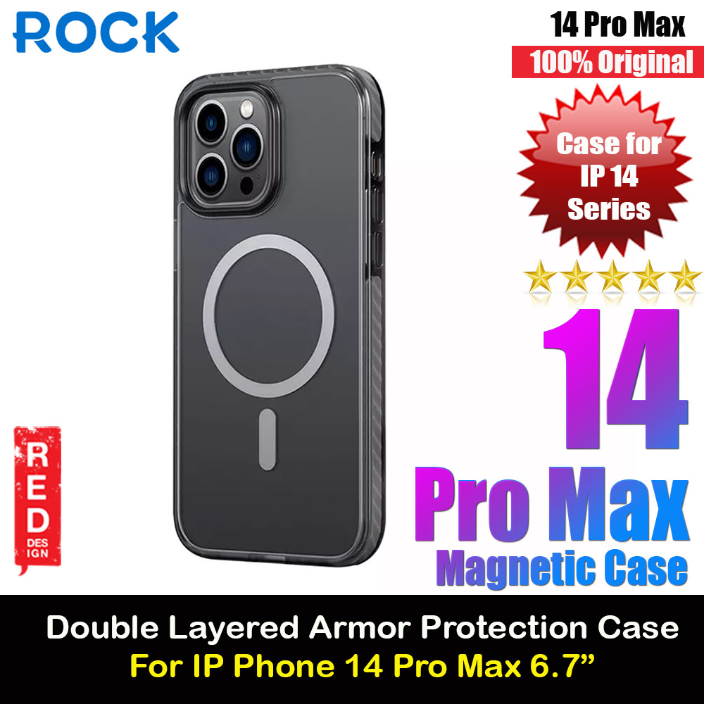 Picture of Rock Double Layered Armor Shield Protection Anti Finger Print Drop Protection Magsafe Compatible Case for iPhone 14 Pro Max 6.7 (Matte Black) Apple iPhone 14 Pro Max 6.7- Apple iPhone 14 Pro Max 6.7 Cases, Apple iPhone 14 Pro Max 6.7 Covers, iPad Cases and a wide selection of Apple iPhone 14 Pro Max 6.7 Accessories in Malaysia, Sabah, Sarawak and Singapore 