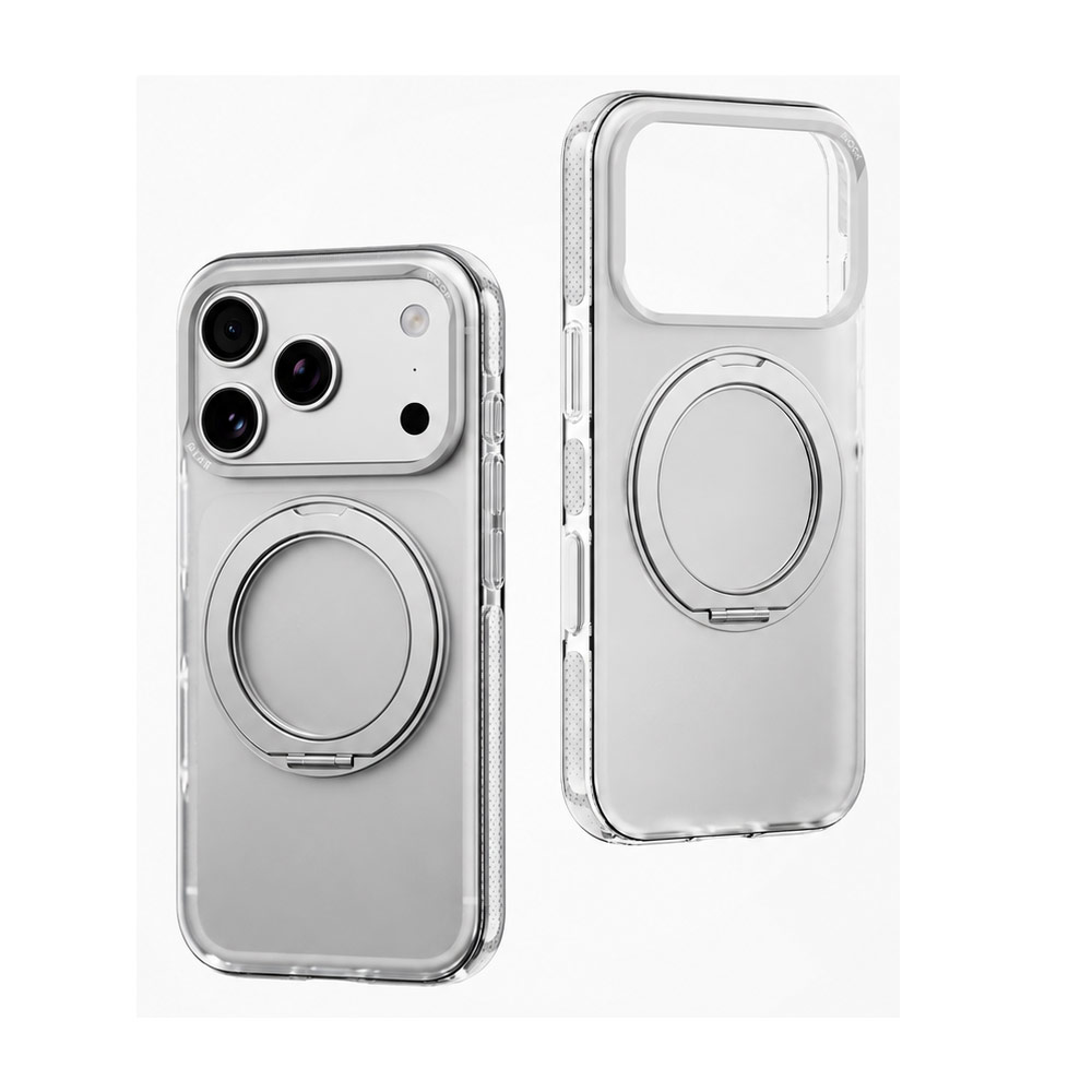 Picture of Apple iPhone 18 Pro Case | ROCK Guard Touch Rotating Series Magnetic Protection Case with Stand for iPhone 18 Pro 17 Pro (Matte Grey)