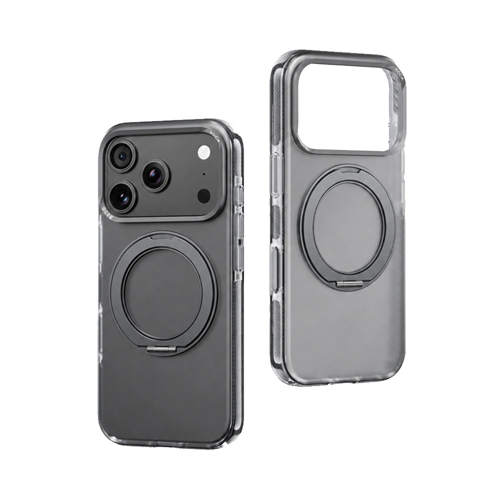 Picture of Apple iPhone 18 Pro Case | ROCK Guard Touch Rotating Series Magnetic Protection Case with Stand for iPhone 18 Pro 17 Pro (Matte Dark Grey)