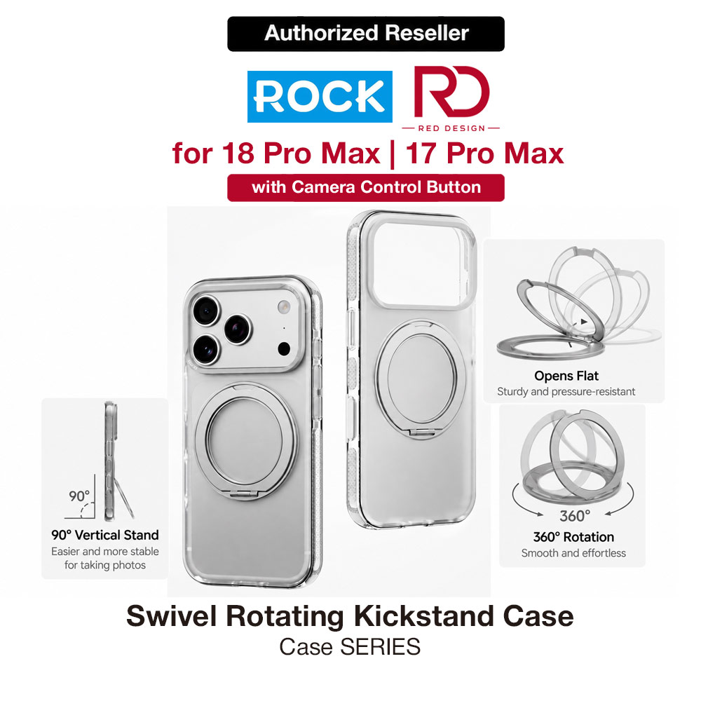 Picture of ROCK Guard Touch Rotating Series Magnetic Protection Case with Stand for iPhone 18 Pro Max 17 Pro Max (Matte Grey) Apple iPhone 18 Pro Max- Apple iPhone 18 Pro Max Cases, Apple iPhone 18 Pro Max Covers, iPad Cases and a wide selection of Apple iPhone 18 Pro Max Accessories in Malaysia, Sabah, Sarawak and Singapore