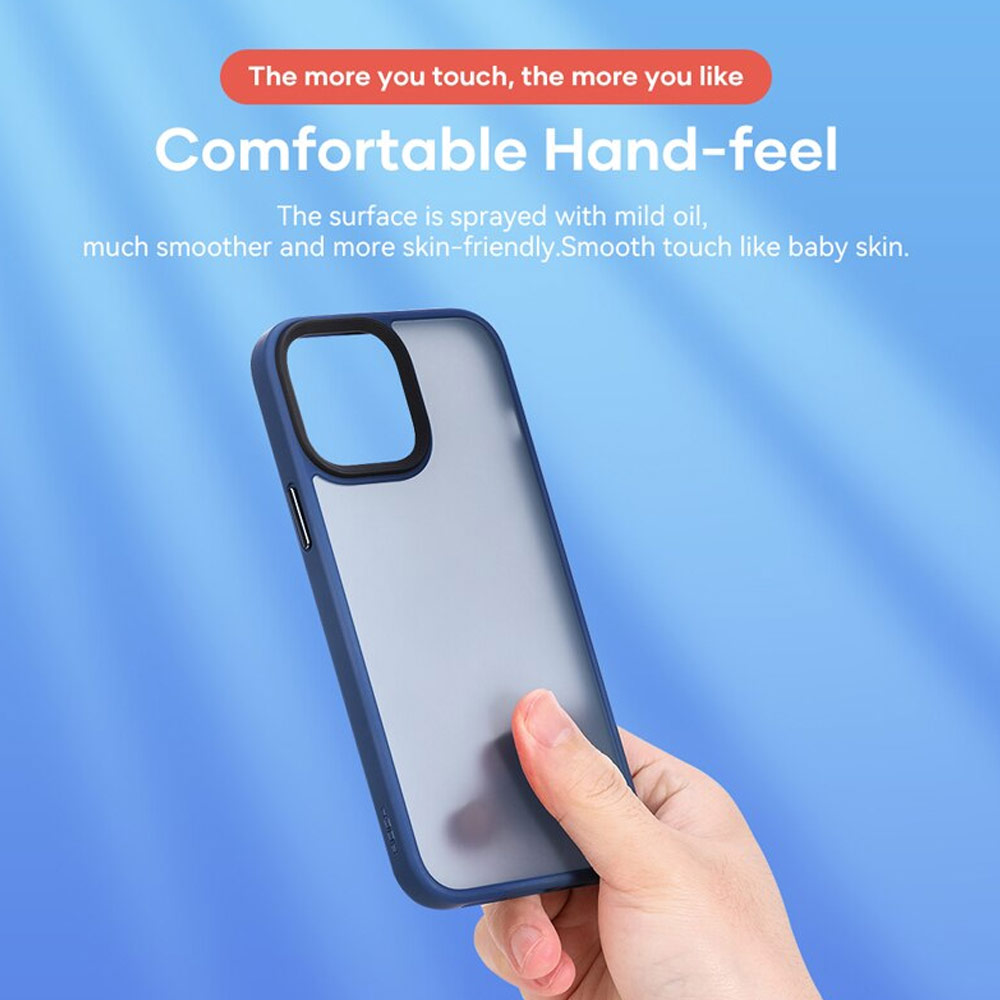 Picture of Apple iPhone 13 Pro 6.1 Case | Rock Guard Pro Anti Finger Print Drop Protection Case for iPhone 13 Pro 6.1 (Matte Blue)