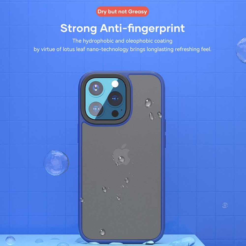 Picture of Apple iPhone 13 Pro 6.1 Case | Rock Guard Pro Anti Finger Print Drop Protection Case for iPhone 13 Pro 6.1 (Matte Blue)