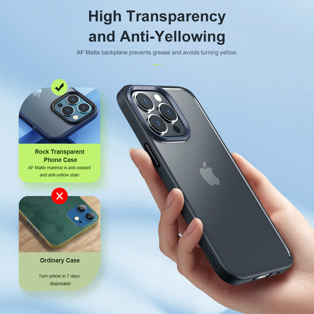 Picture of Apple iPhone 13 6.1 Case | Rock Guard Pro Drop Protection Case for iPhone 13 6.1 (Clear Black)