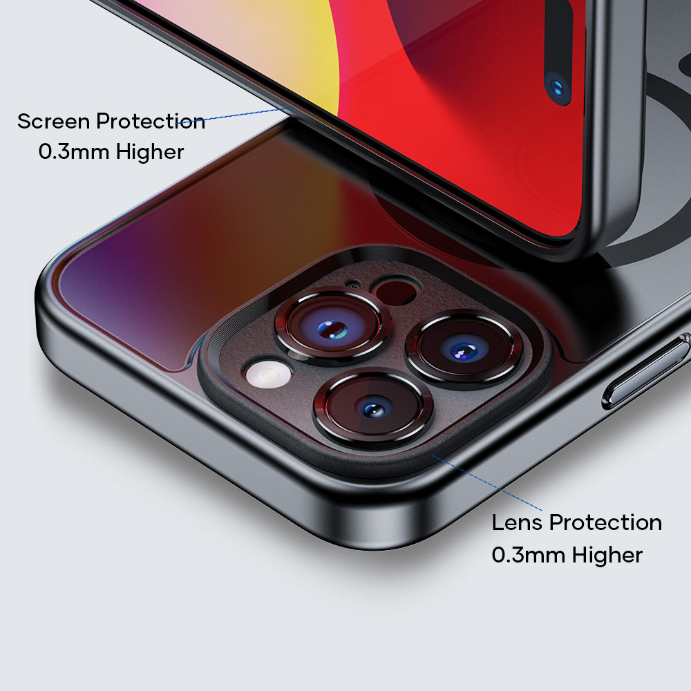 Picture of Apple iPhone 15 Pro 6.1 Case | Rock Guard Touch Lens Protection Anti Finger Print Drop Protection Magsafe Compatible Case for iPhone 15 Pro 6.1 (Matte Gray)