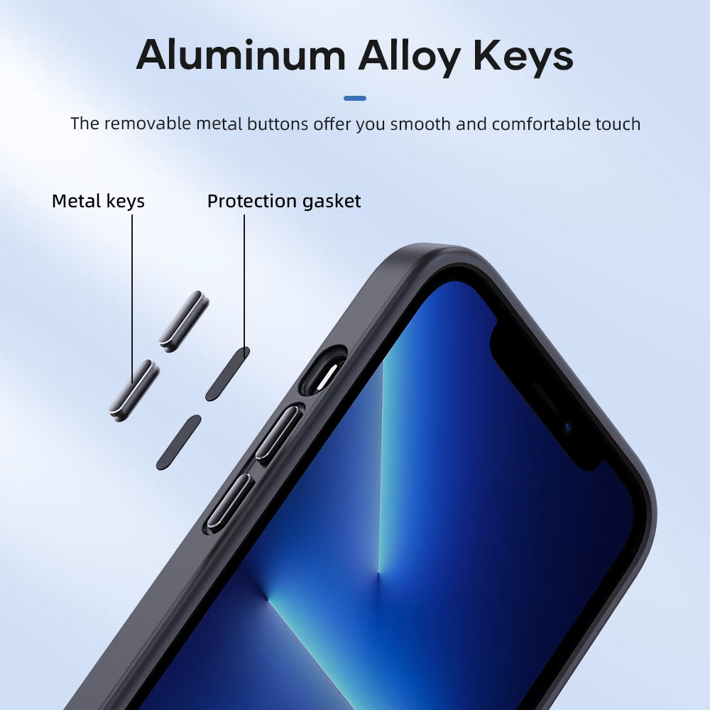 Picture of Apple iPhone 13 Pro 6.1 Case | Rock Guard Touch Lens Protection Anti Finger Print Drop Protection Case for iPhone 13 Pro 6.1 (Matte Black)