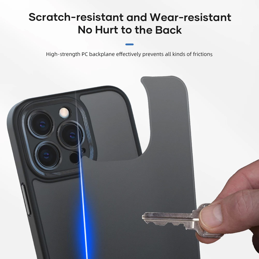 Picture of Apple iPhone 13 Pro 6.1 Case | Rock Guard Touch Lens Protection Anti Finger Print Drop Protection Case for iPhone 13 Pro 6.1 (Matte Black)